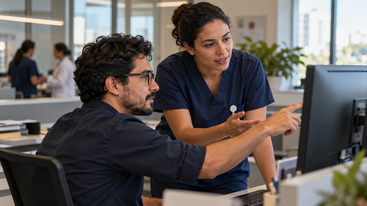 Healthcare professionals in the context of technology and processes